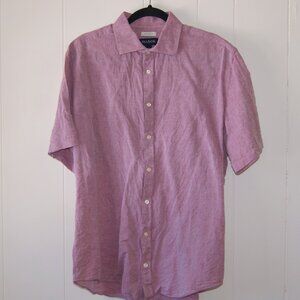 Jos. A. Bank || Men's Pink Cotton / Linen Shirt || Size L